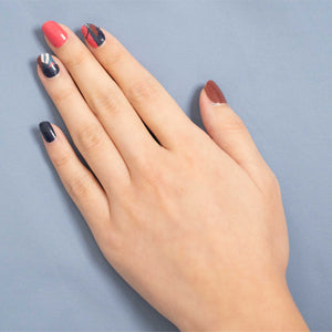 Asymmetrical Harmony nail stickers
