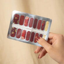 Load image into Gallery viewer, Ornate reds nail stickers