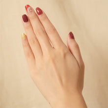 Load image into Gallery viewer, Ornate reds nail stickers