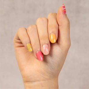 Pink / Orange Nail Sticker Bundle - California Girl