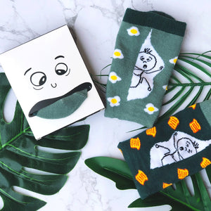 Eggs and Toast Socks from Two Sleepy Heads