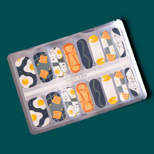 Let’s have brunch with Eggs & Toast! nail art stickers & socks bundle