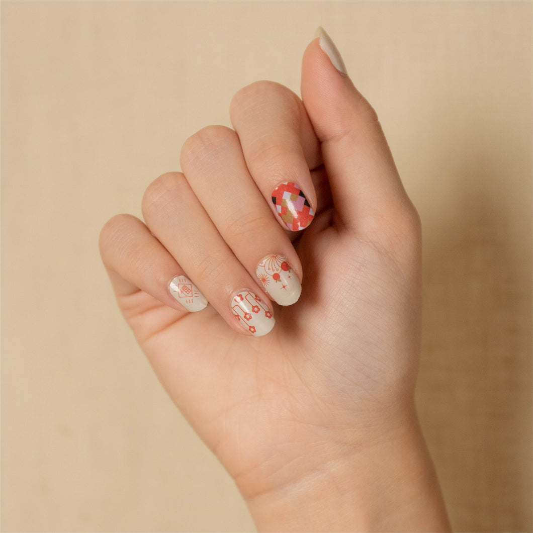 Dancing with the lions nail stickers