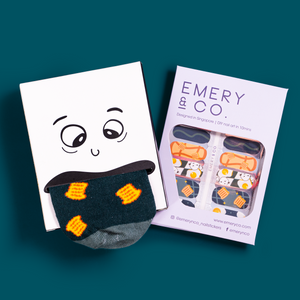 Let’s have brunch with Eggs & Toast! nail art stickers & socks bundle